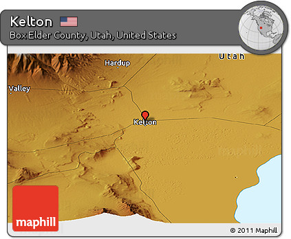 Physical Panoramic Map of Kelton