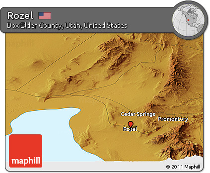 Physical Panoramic Map of Rozel