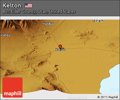 Physical Panoramic Map of Kelton