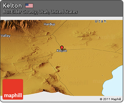 Physical Panoramic Map of Kelton