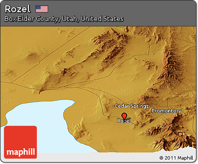 Physical Panoramic Map of Rozel