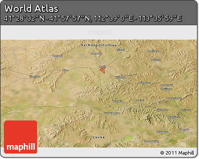 Satellite 3D Map of the Area around 41° 43' 14" N, 113° 7' 30" E