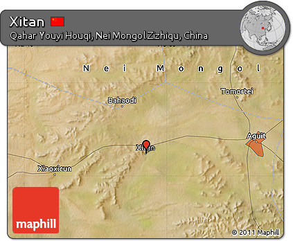 Satellite Map of Xitan
