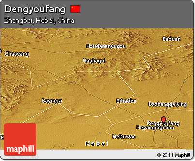 Physical Panoramic Map of Dengyoufang
