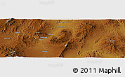 Physical Panoramic Map of the area around 41° 43' 14" N, 114° 40' 30" W