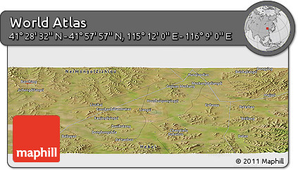 Satellite Panoramic Map of the Area around 41° 43' 14" N, 115° 40' 30" E