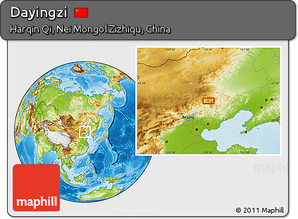 Physical Location Map of Dayingzi