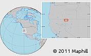Gray Location Map of the area around 41° 43' 14" N, 119° 46' 30" W