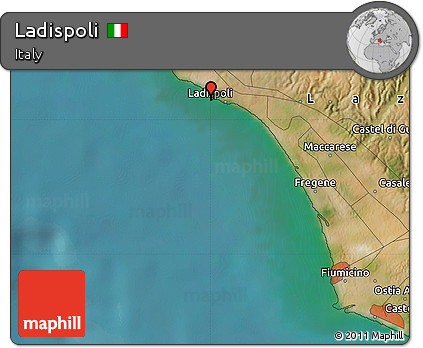 Satellite Map of Ladispoli