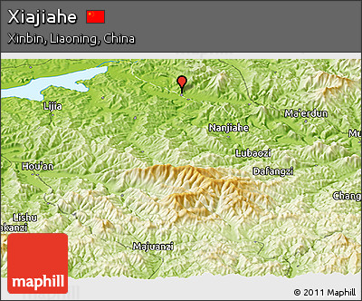 Physical Panoramic Map of Xiajiahe