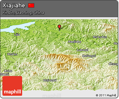 Physical Panoramic Map of Xiajiahe