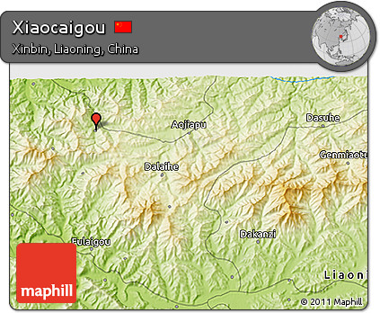 Physical 3D Map of Xiaocaigou