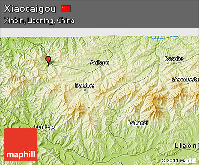 Physical 3D Map of Xiaocaigou