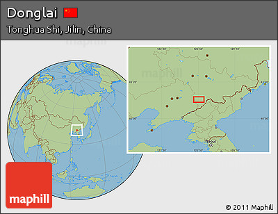 Savanna Style Location Map of Donglai