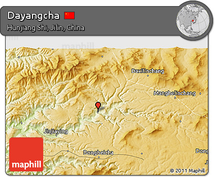 Physical 3D Map of Dayangcha