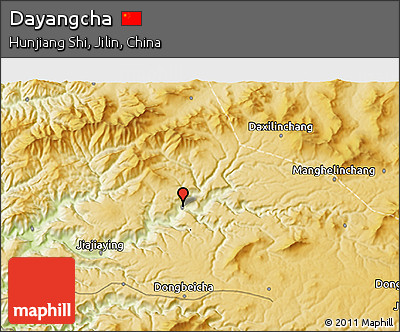 Physical 3D Map of Dayangcha