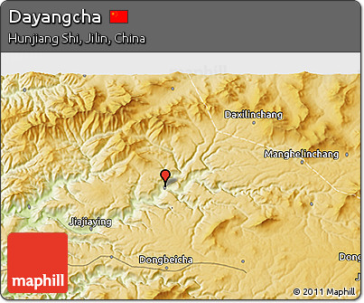 Physical 3D Map of Dayangcha