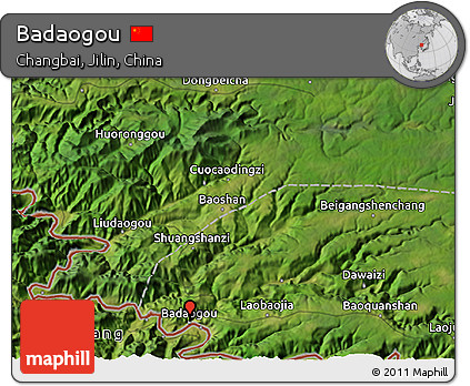 Satellite 3D Map of Badaogou