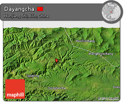 Satellite 3D Map of Dayangcha