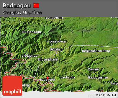 Satellite 3D Map of Badaogou