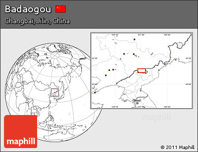 Blank Location Map of Badaogou