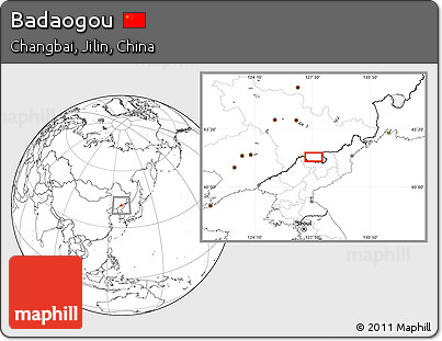 Blank Location Map of Badaogou