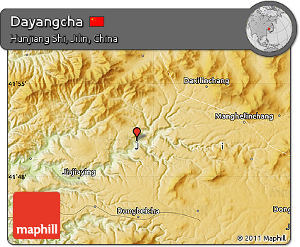 Physical Map of Dayangcha