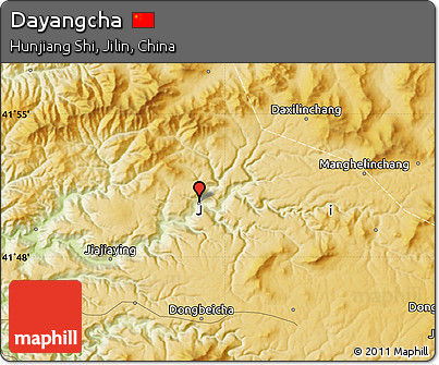 Physical Map of Dayangcha