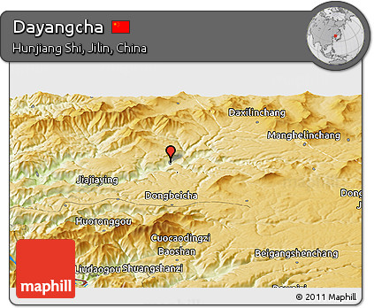 Physical Panoramic Map of Dayangcha