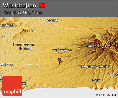 Physical Panoramic Map of Wusichejian