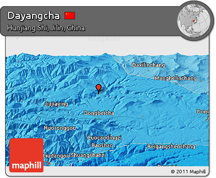 Political Panoramic Map of Dayangcha