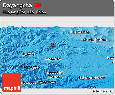 Political Panoramic Map of Dayangcha