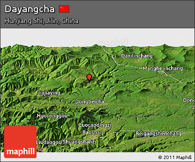Satellite Panoramic Map of Dayangcha