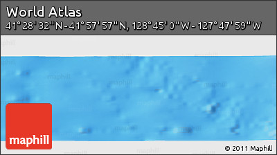 Physical Panoramic Map of the Area around 41° 43' 14" N, 128° 16' 30" W