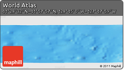 Physical Panoramic Map of the Area around 41° 43' 14" N, 128° 16' 30" W