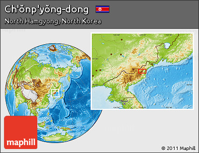 Physical Location Map of Ch'ŏnp'yŏng-dong