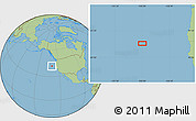 Savanna Style Location Map of the area around 41° 43' 14" N, 129° 58' 29" W