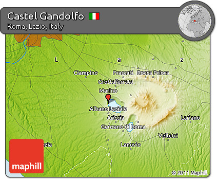 Physical Map of Castel Gandolfo