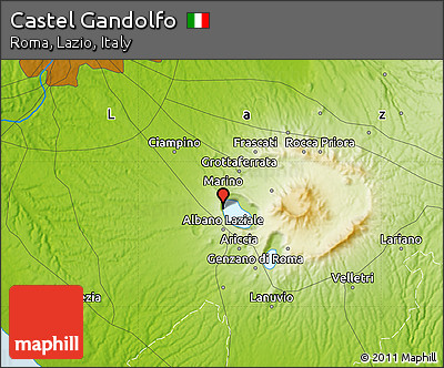 Physical Map of Castel Gandolfo