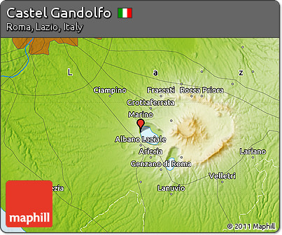 Physical Map of Castel Gandolfo