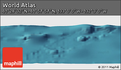 Satellite Panoramic Map of the Area around 41° 43' 14" N, 132° 31' 30" W