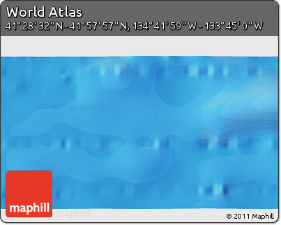 Political 3D Map of the Area around 41° 43' 14" N, 134° 13' 29" W