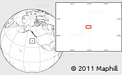 Blank Location Map of the area around 41° 43' 14" N, 134° 13' 29" W