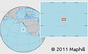 Gray Location Map of the area around 41° 43' 14" N, 134° 13' 29" W