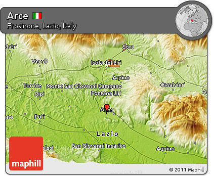 Physical 3D Map of Arce