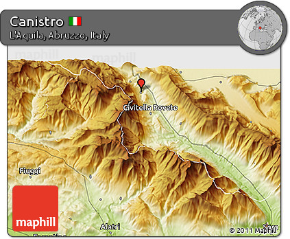 Physical 3D Map of Canistro