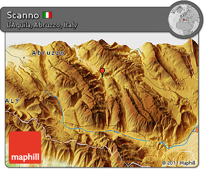 Physical 3D Map of Scanno