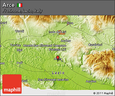 Physical 3D Map of Arce