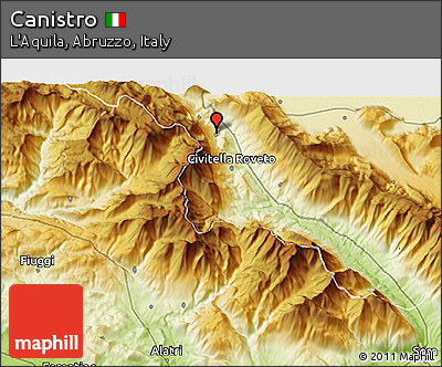Physical 3D Map of Canistro