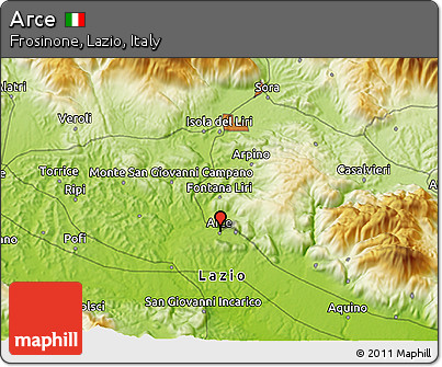 Physical 3D Map of Arce